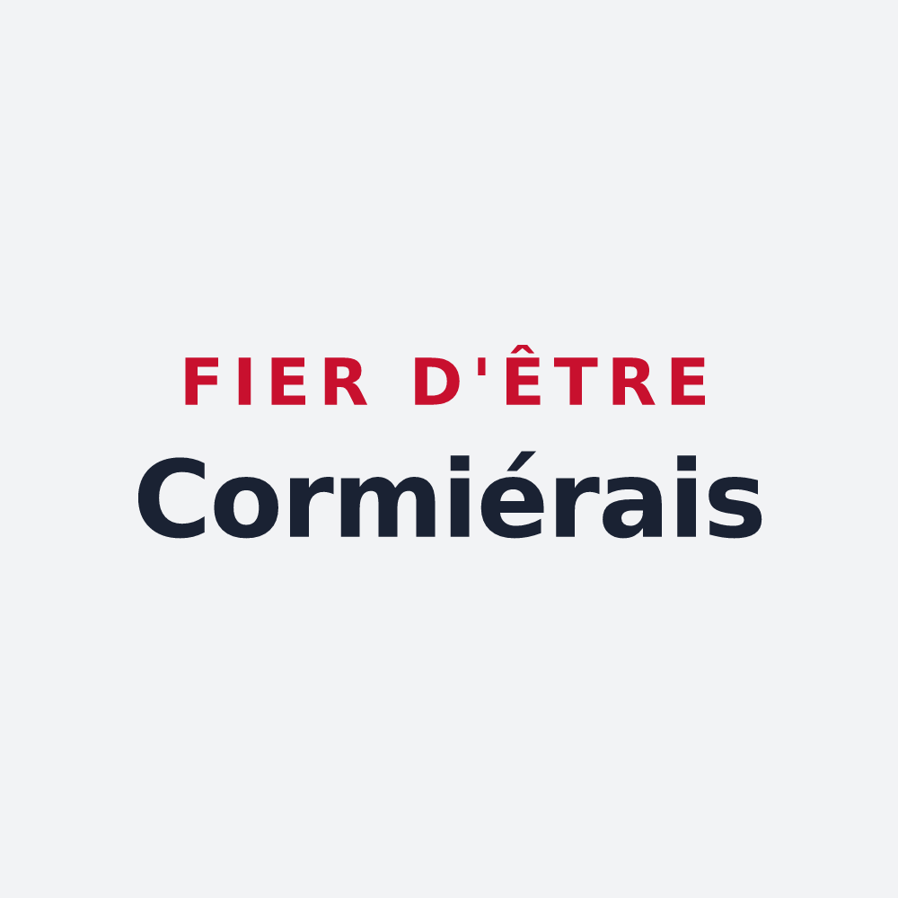Poster « Fier d'être Cormiérais » — design pour Le Cormier