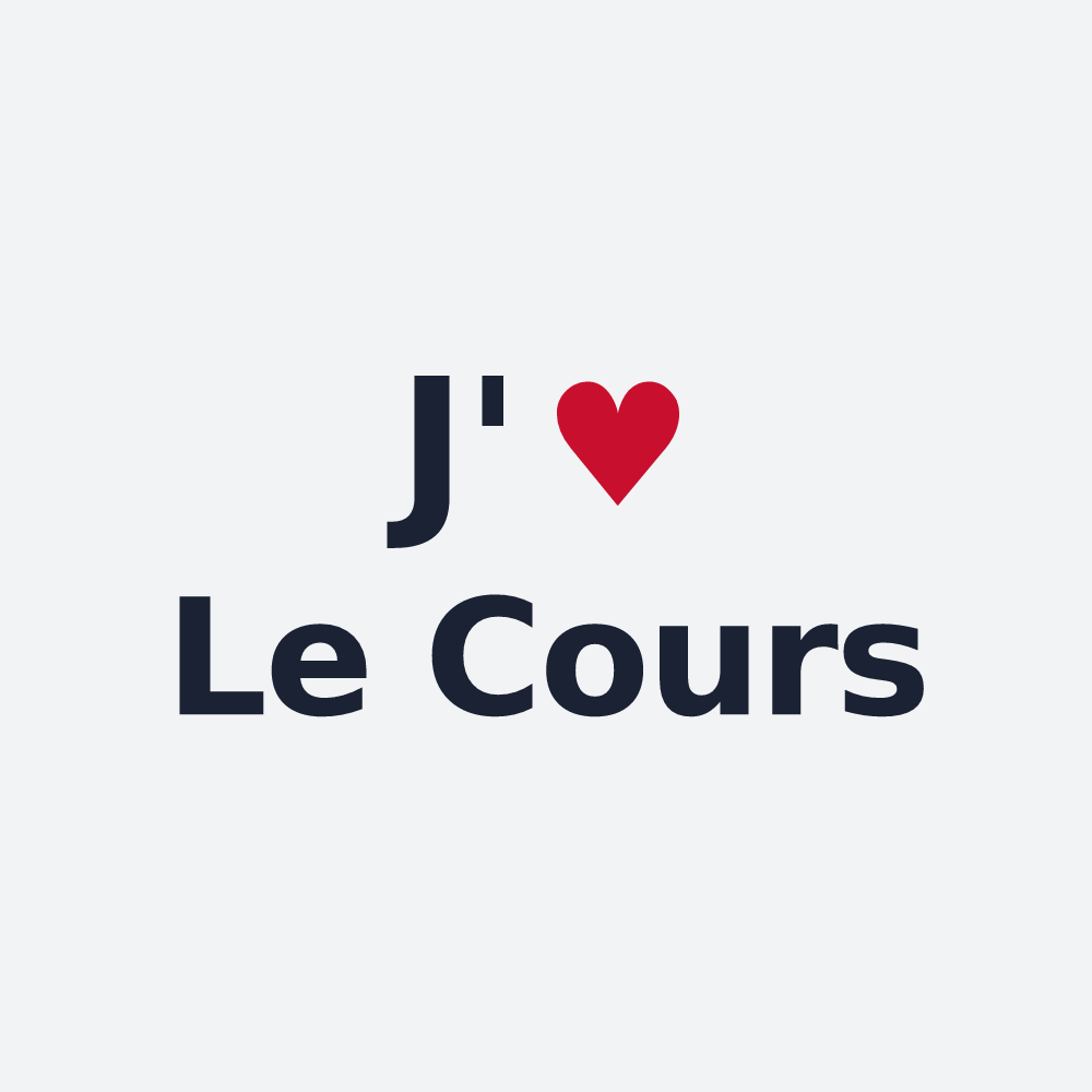 Poster personnalisé Le Cours — design J'aime Le Cours