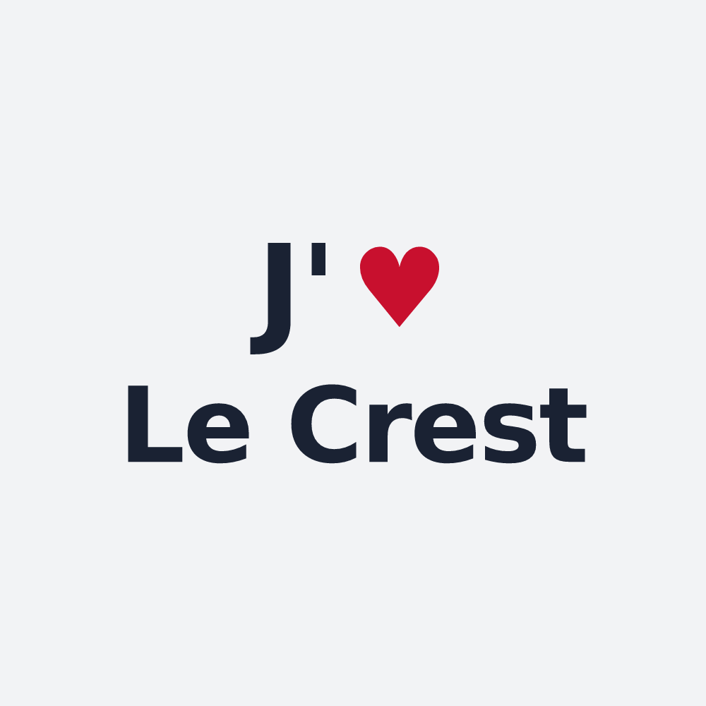 Poster personnalisé Le Crest — design J'aime Le Crest