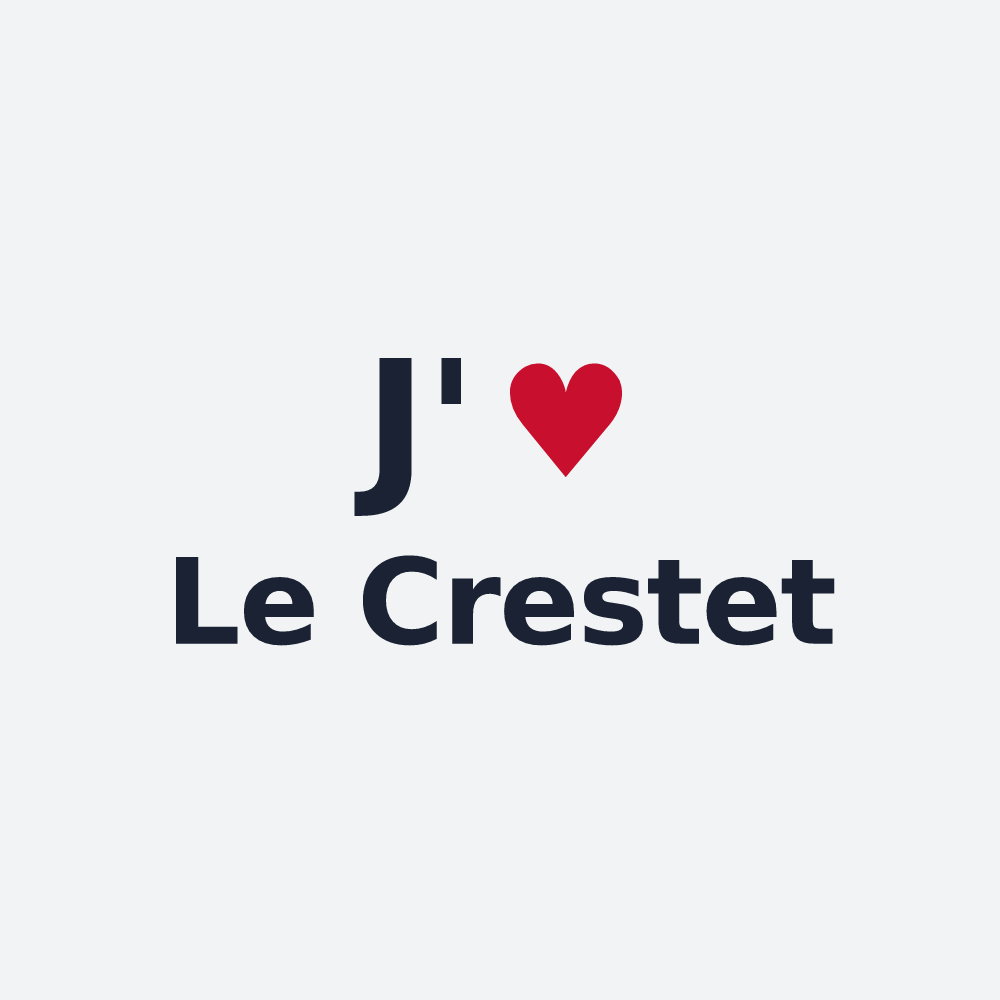 Poster personnalisé Le Crestet — design J'aime Le Crestet