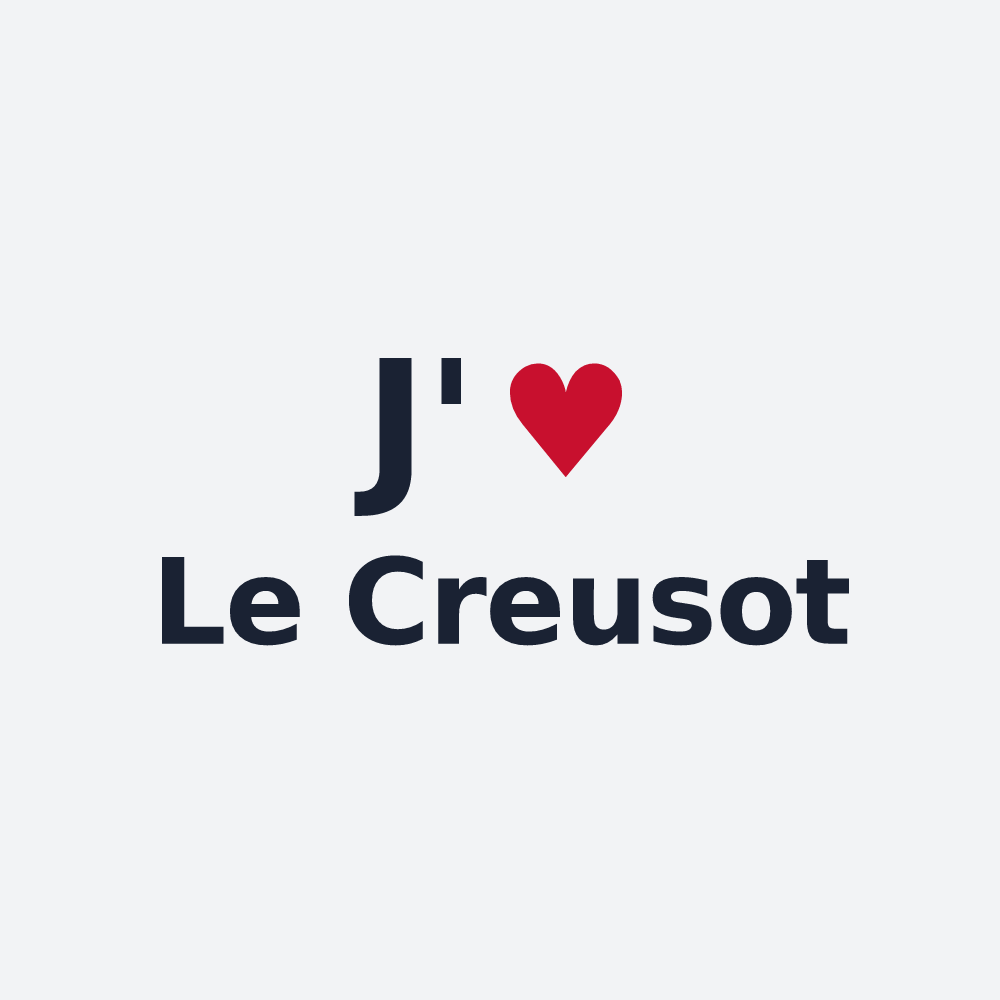 Poster personnalisé Le Creusot — design J'aime Le Creusot