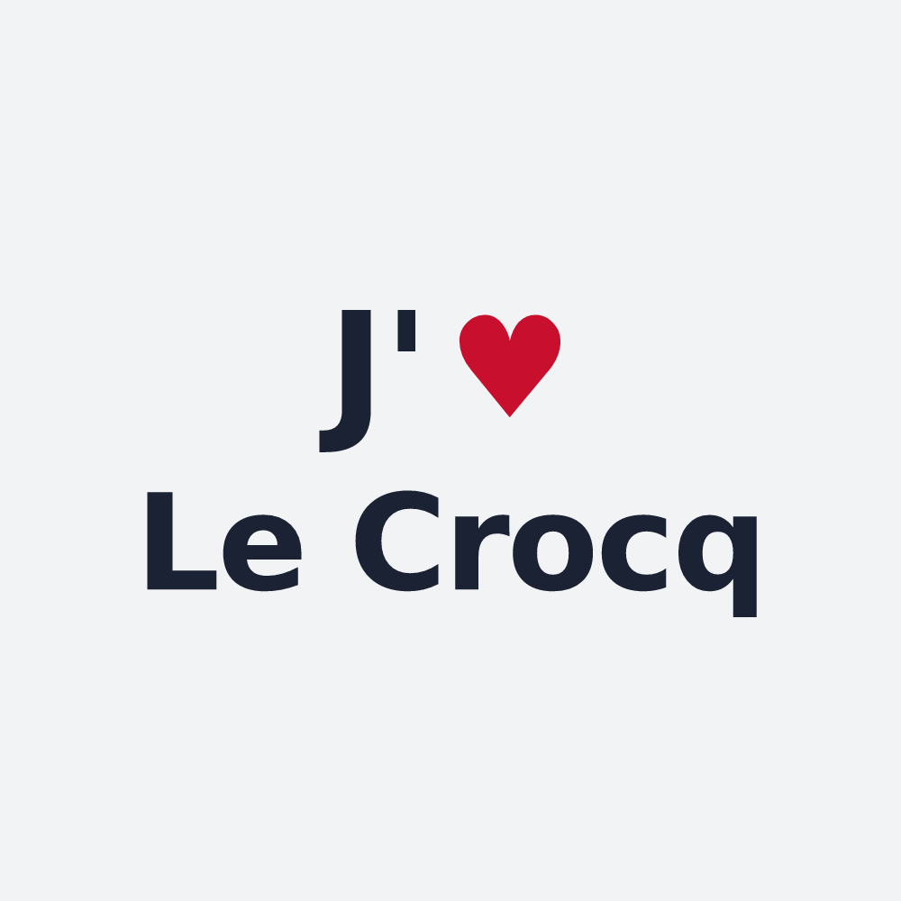 Poster personnalisé Le Crocq — design « J'aime Le Crocq » imprimé sur le poster