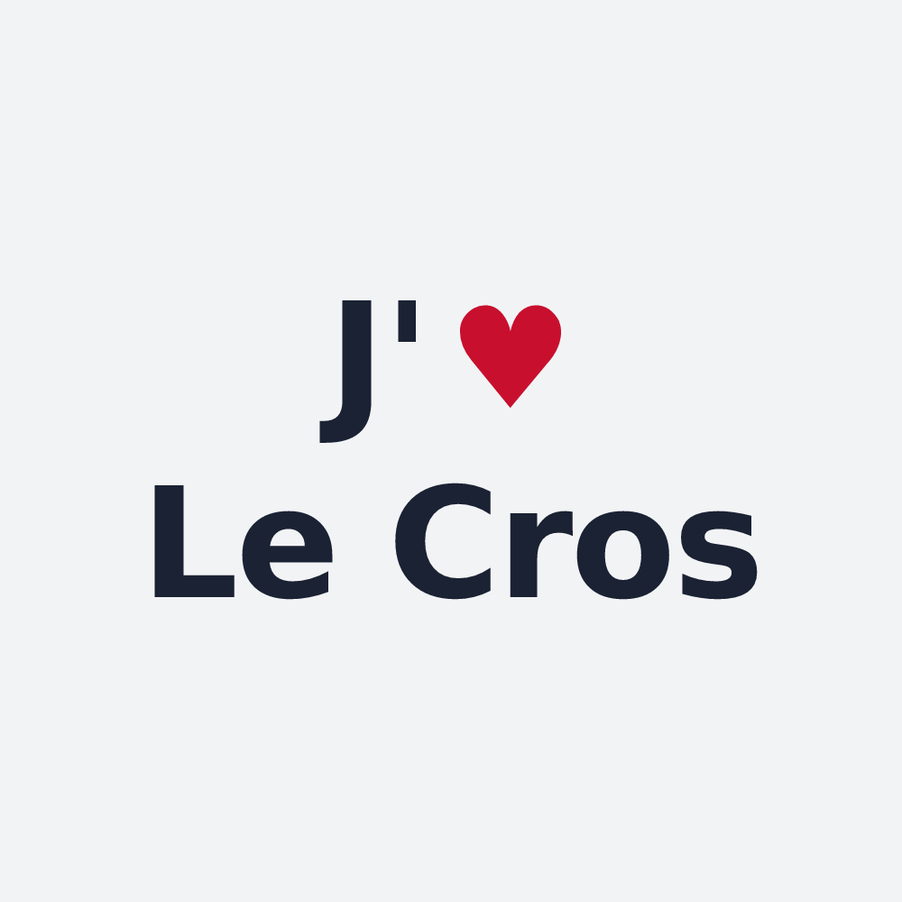 Poster personnalisé Le Cros — design J'aime Le Cros