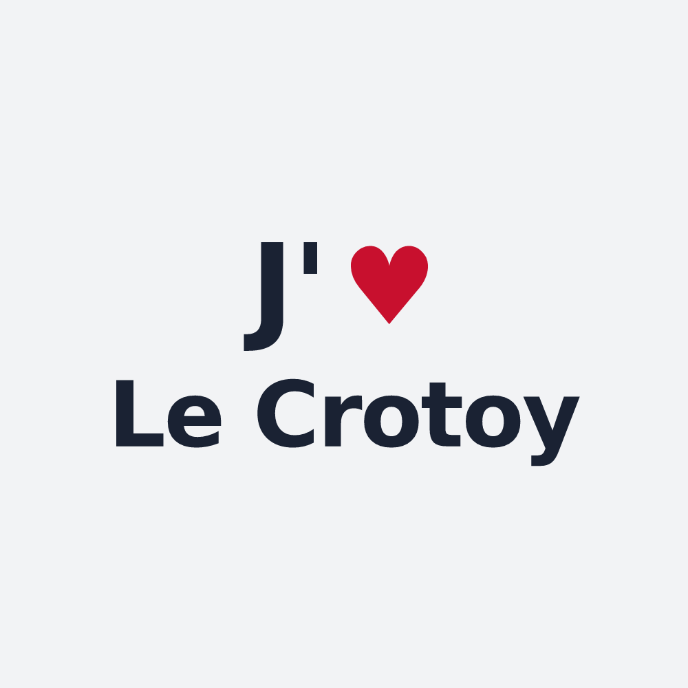 Poster personnalisé Le Crotoy — design « J'aime Le Crotoy » imprimé sur le poster