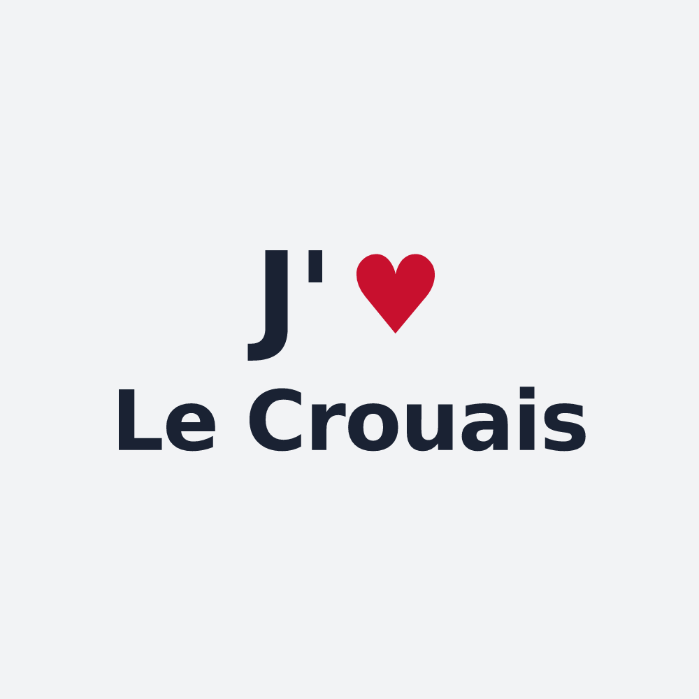 Poster personnalisé Le Crouais — design J'aime Le Crouais