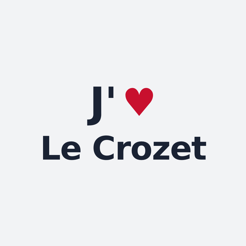 Poster personnalisé Le Crozet — design J'aime Le Crozet