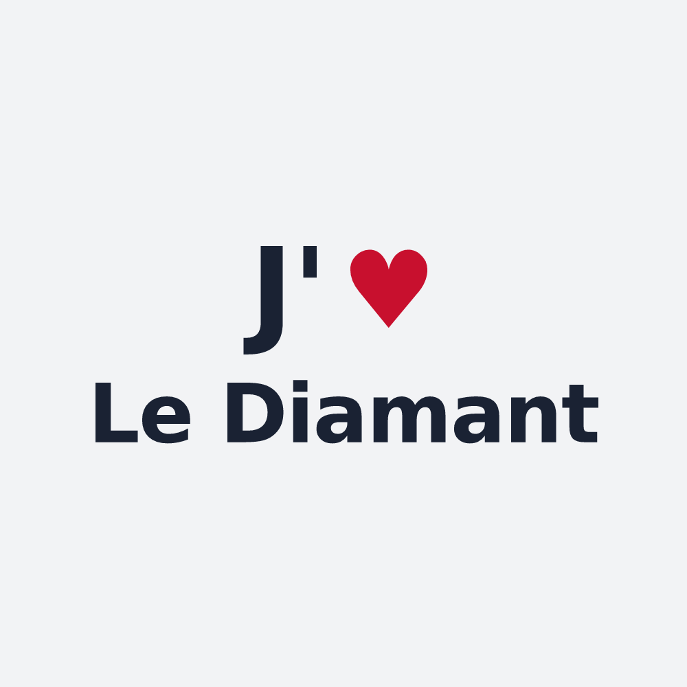 Poster personnalisé Le Diamant — design J'aime Le Diamant