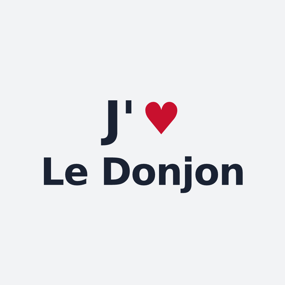Poster personnalisé Le Donjon — design J'aime Le Donjon