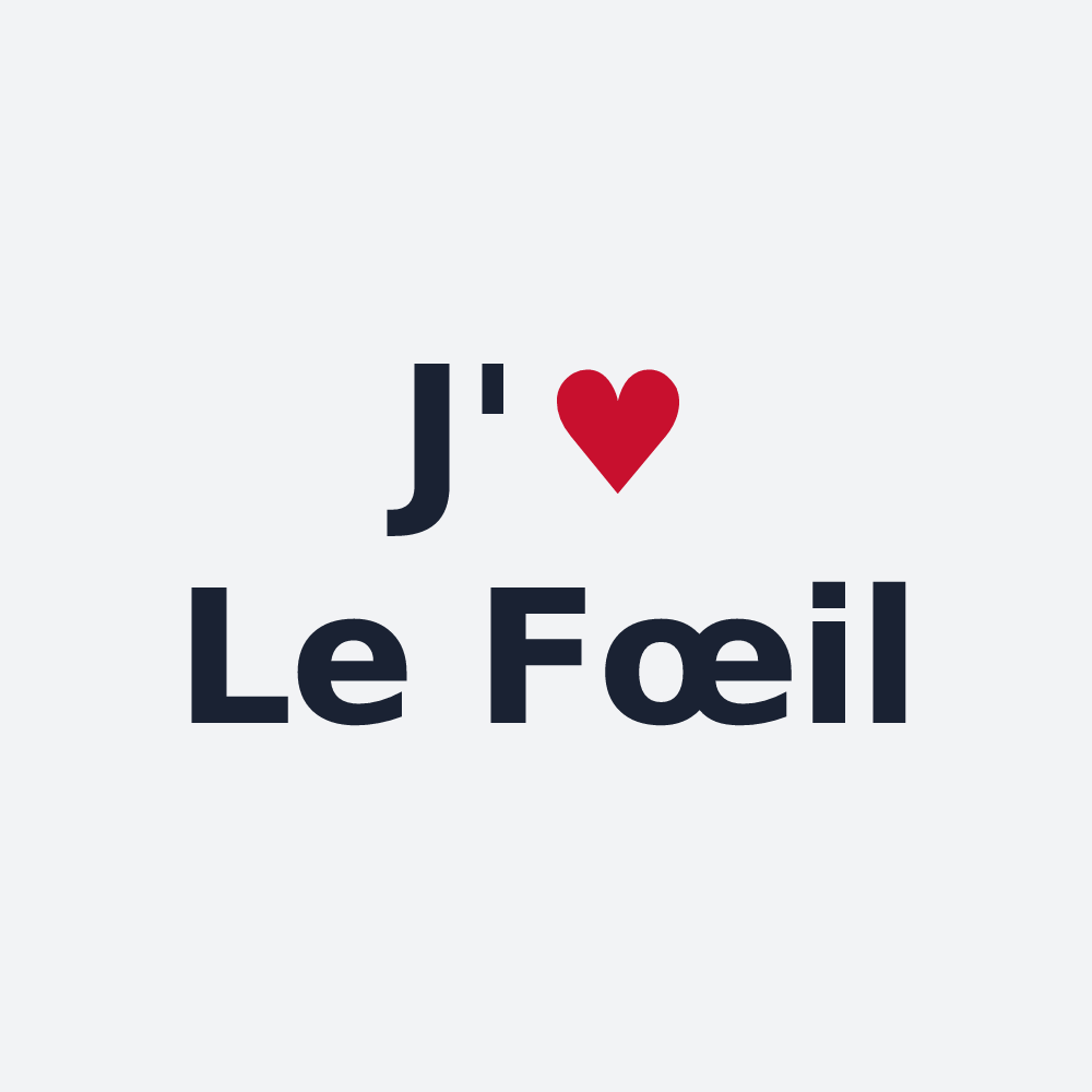 Poster personnalisé Le Fœil — design « J'aime Le Fœil » imprimé sur le poster