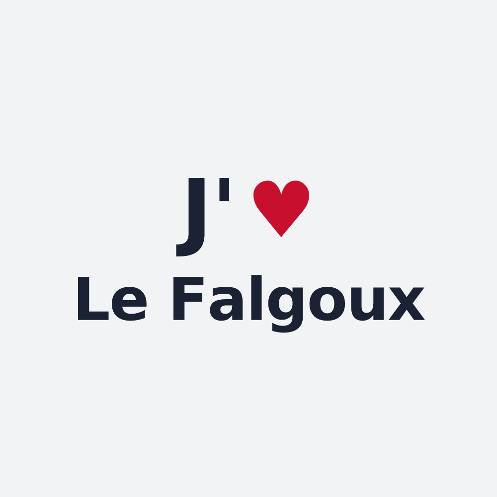 Poster personnalisé Le Falgoux — design J'aime Le Falgoux