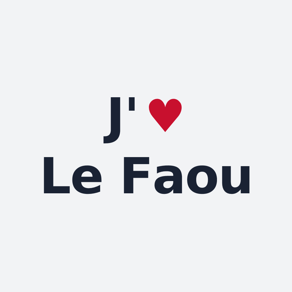 Poster personnalisé Le Faou — design « J'aime Le Faou » imprimé sur le poster