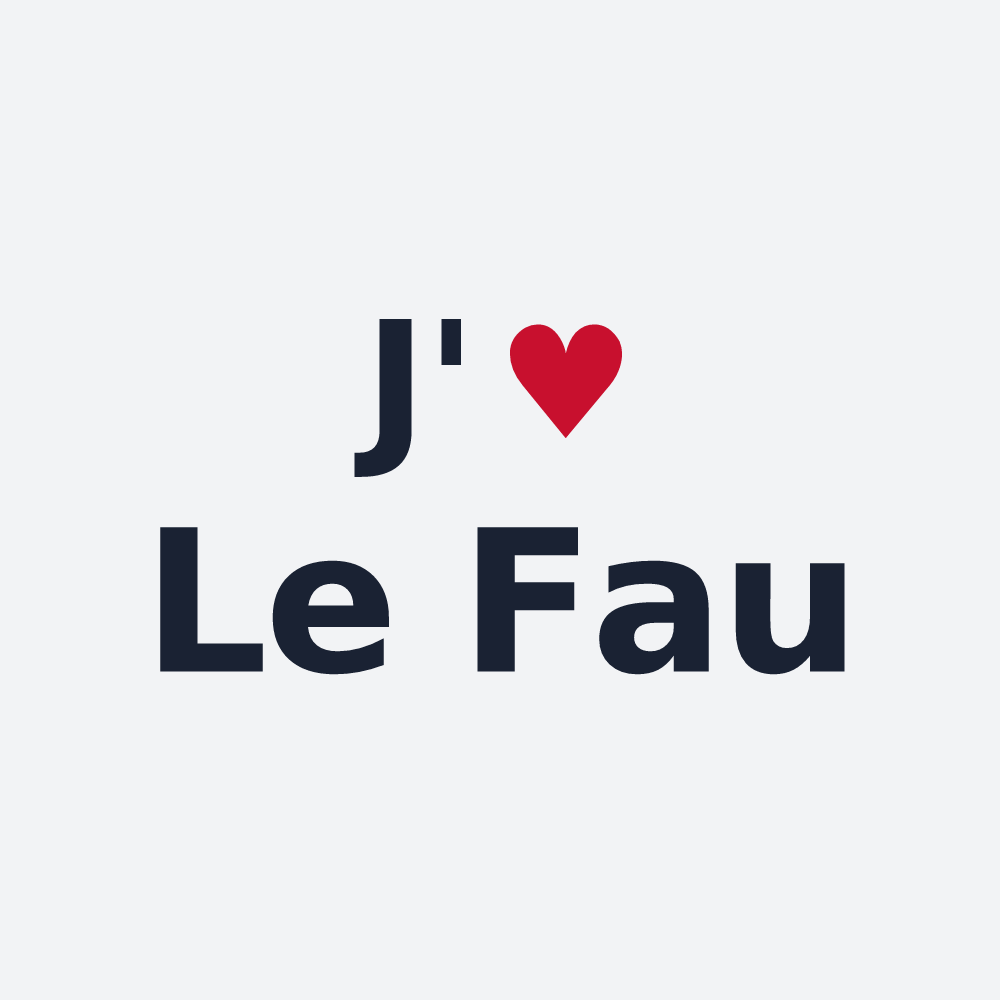 Poster personnalisé Le Fau — design J'aime Le Fau