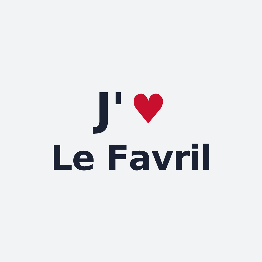 Poster personnalisé Le Favril — design J'aime Le Favril