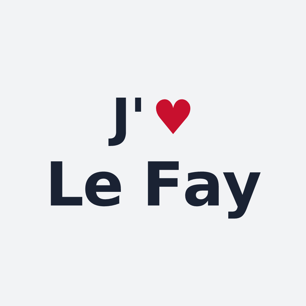 Poster personnalisé Le Fay — design « J'aime Le Fay » imprimé sur le poster