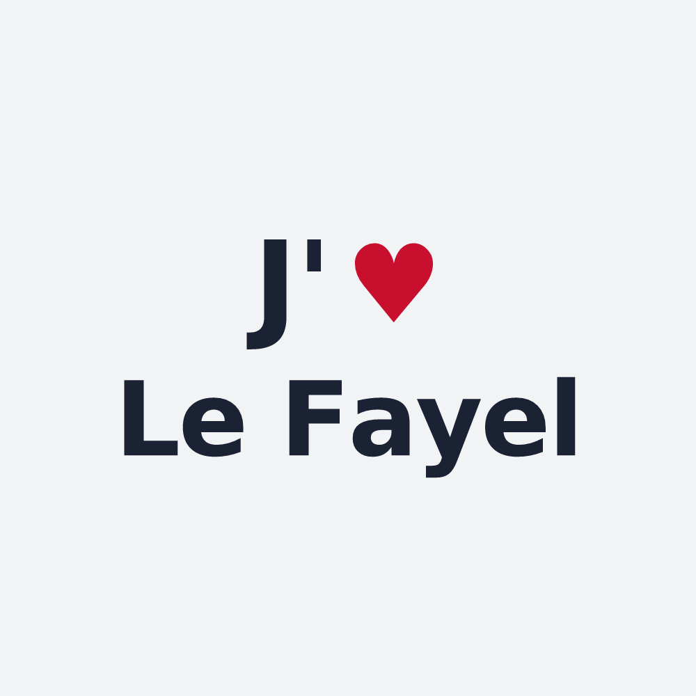 Poster personnalisé Le Fayel — design J'aime Le Fayel