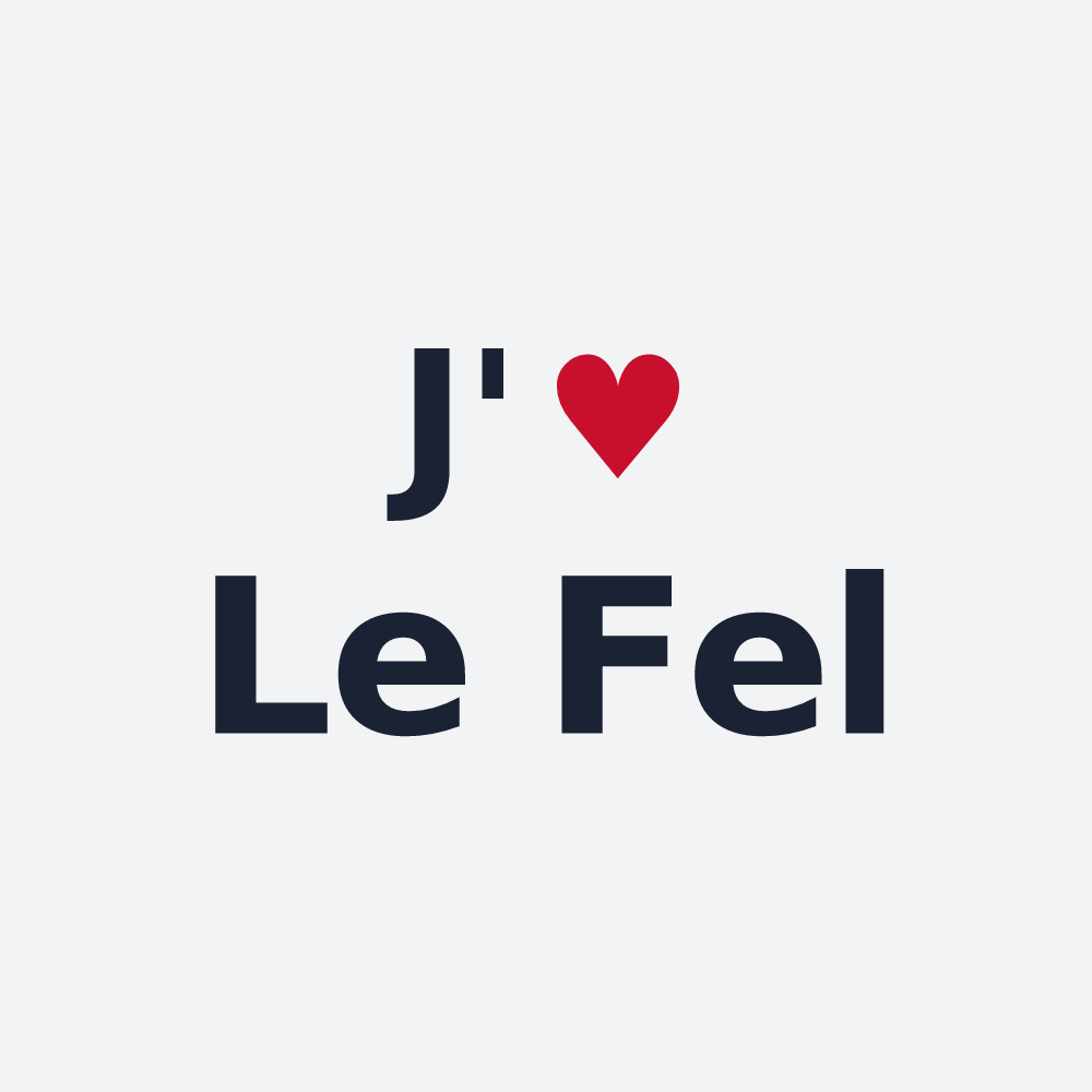 Poster personnalisé Le Fel — design J'aime Le Fel