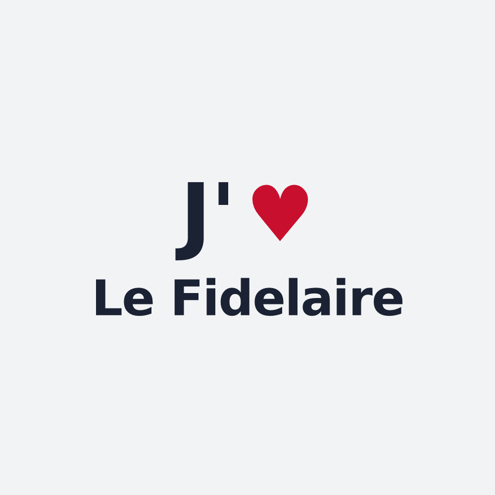 Poster personnalisé Le Fidelaire — design « J'aime Le Fidelaire » imprimé sur le poster