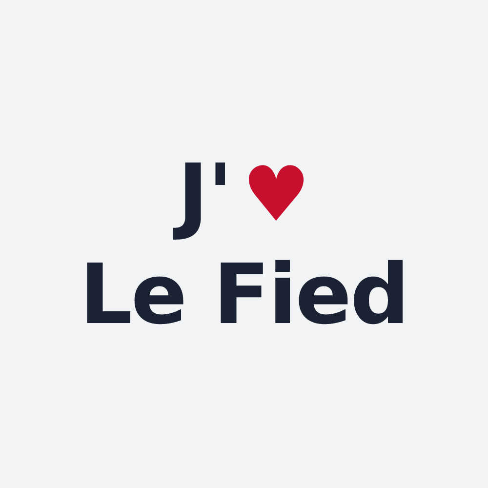 Poster personnalisé Le Fied — design J'aime Le Fied