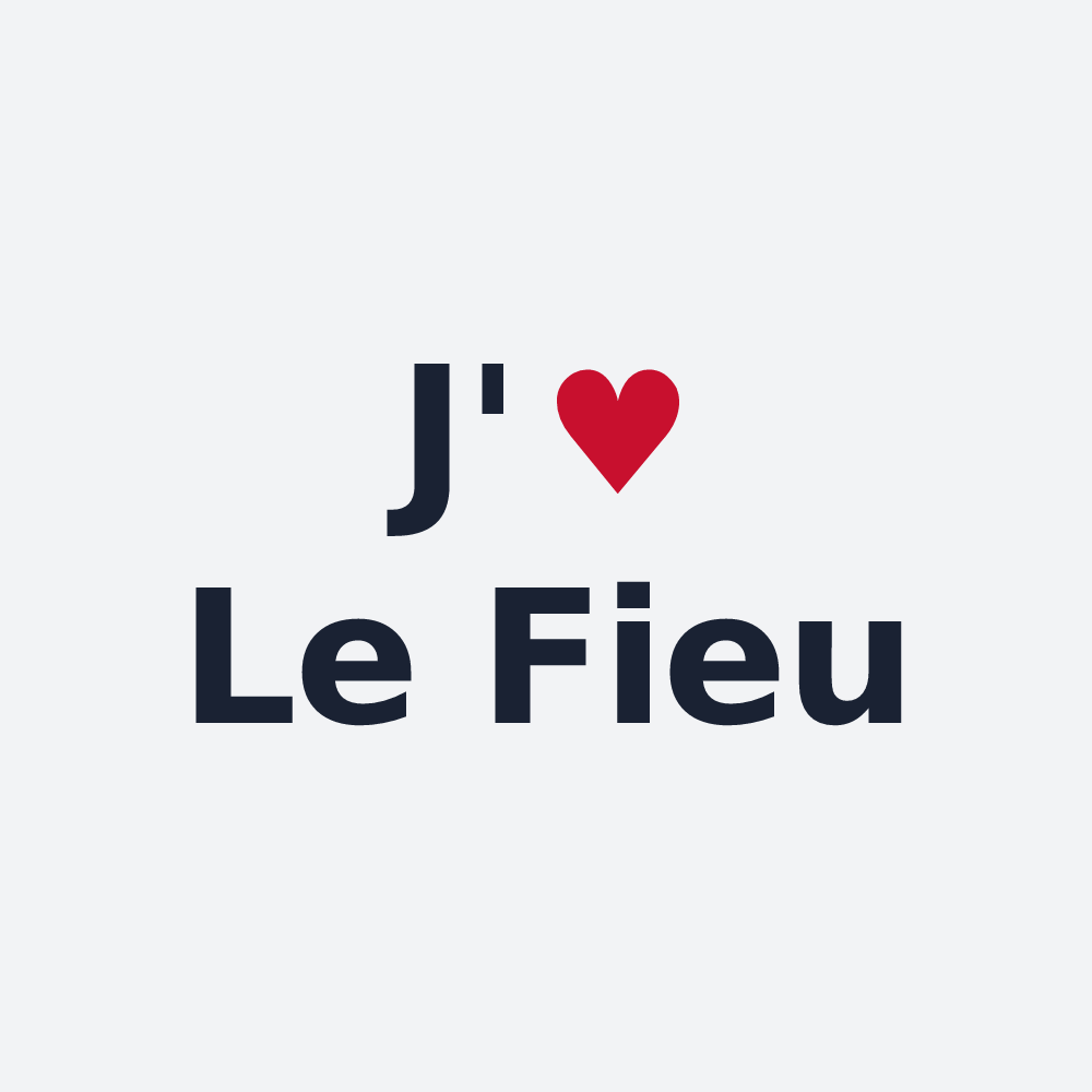 Poster personnalisé Le Fieu — design J'aime Le Fieu