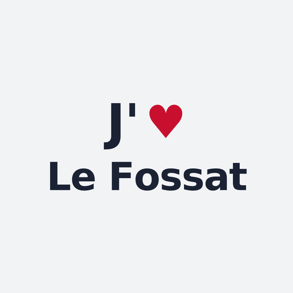 Poster personnalisé Le Fossat — design « J'aime Le Fossat » imprimé sur le poster