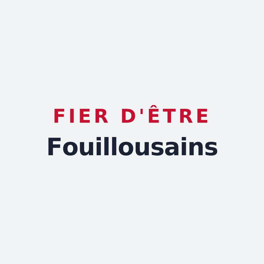Poster « Fier d'être Fouillousains » — design pour Le Fouilloux