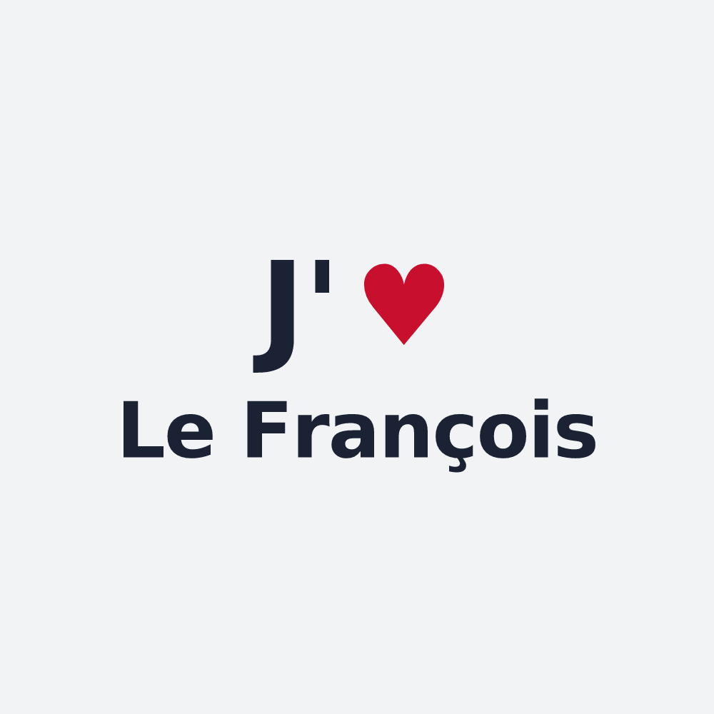 Poster personnalisé Le François — design J'aime Le François