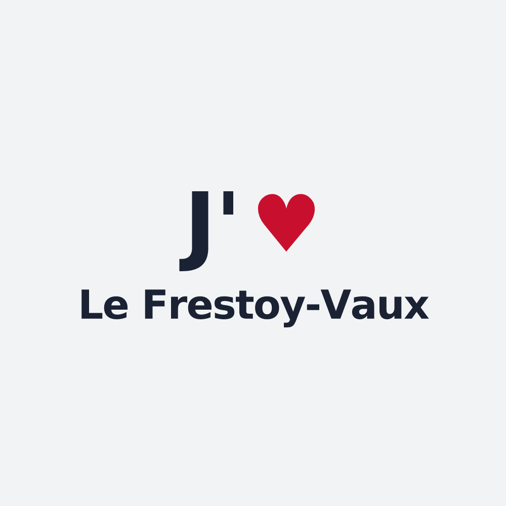 Poster personnalisé Le Frestoy-Vaux — design J'aime Le Frestoy-Vaux