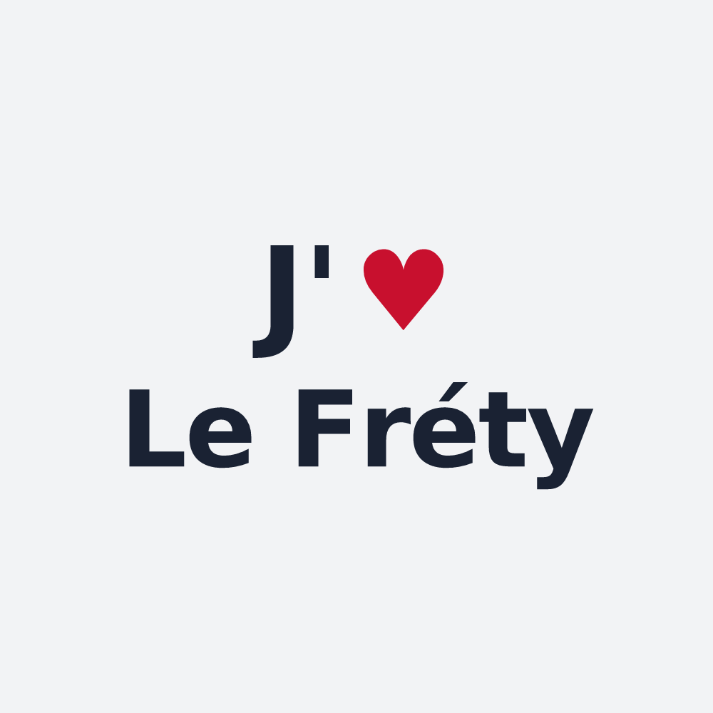 Poster personnalisé Le Fréty — design J'aime Le Fréty