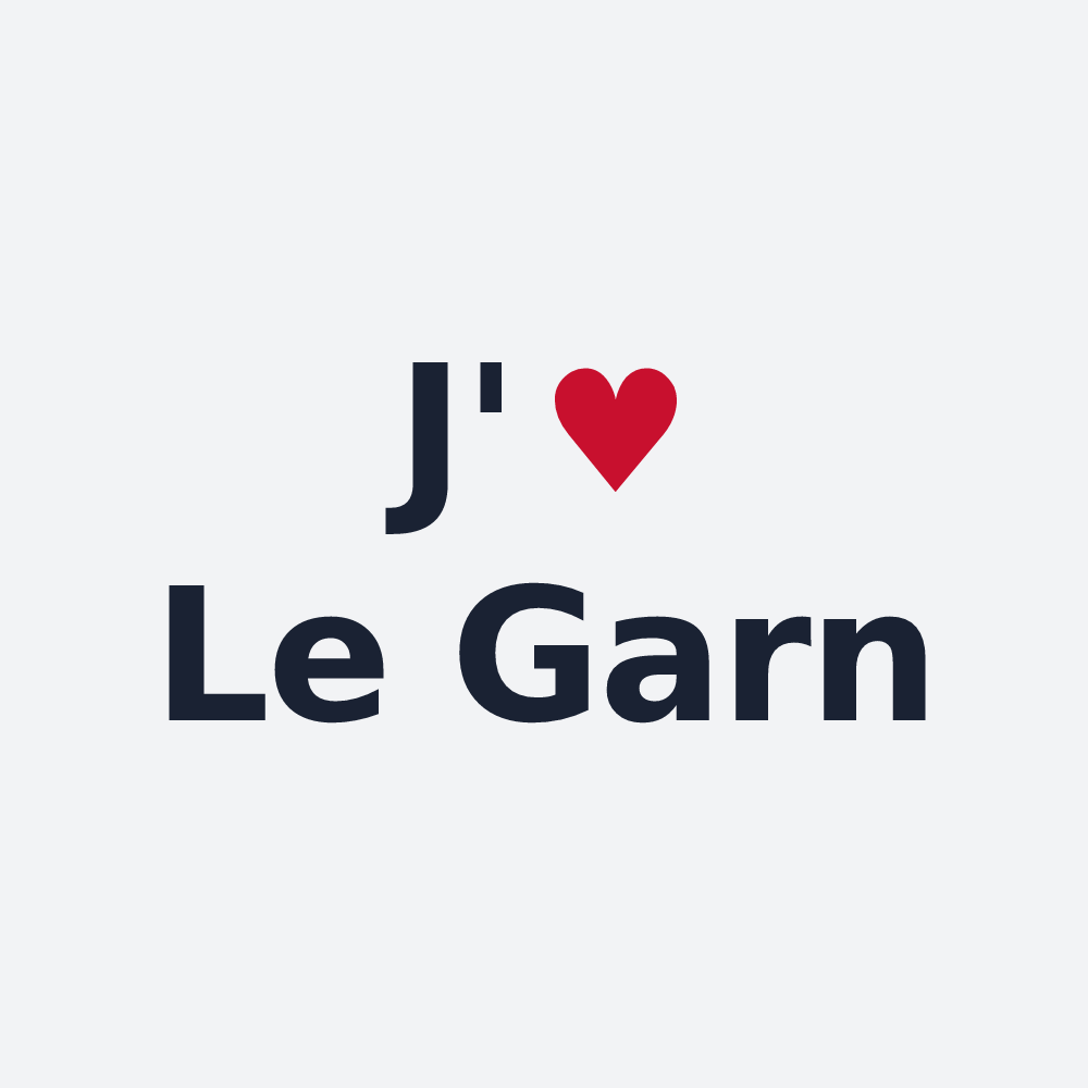 Poster personnalisé Le Garn — design « J'aime Le Garn » imprimé sur le poster