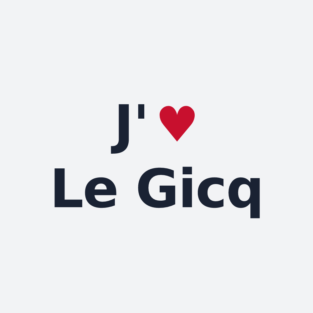 Poster personnalisé Le Gicq — design J'aime Le Gicq
