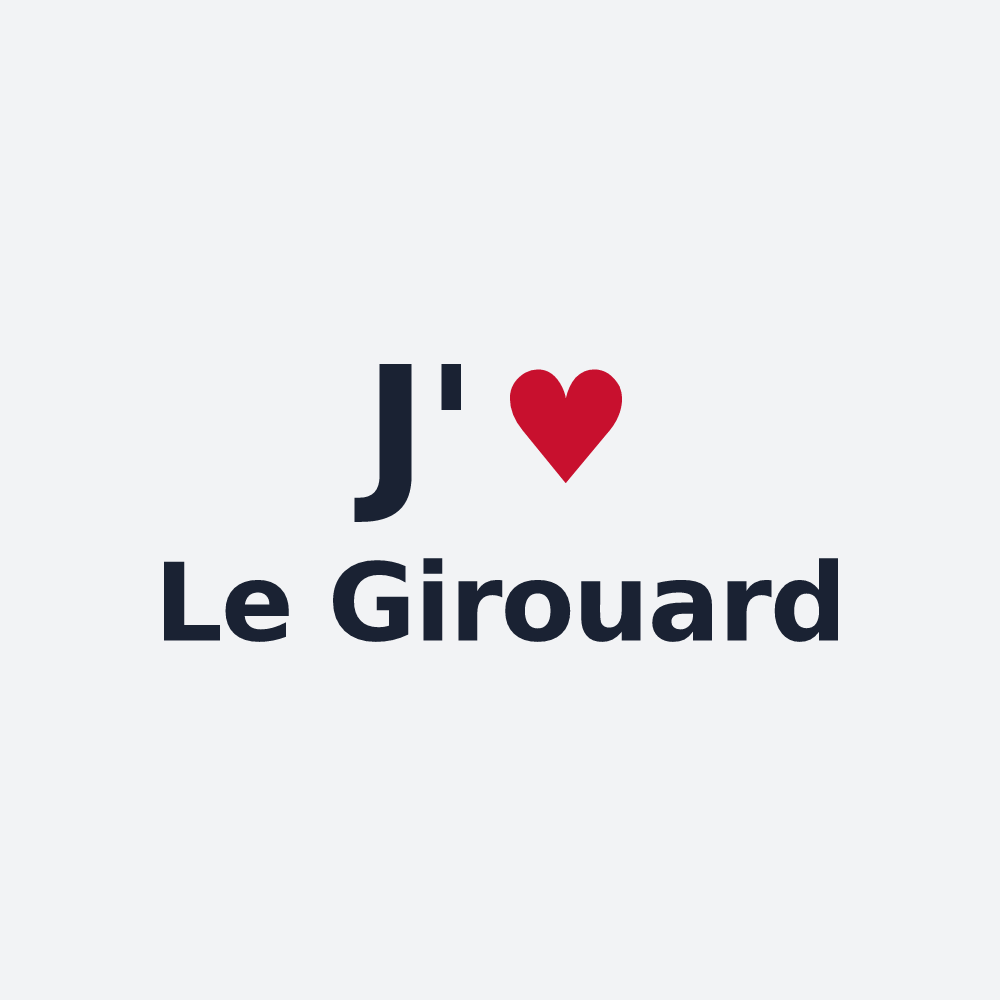 Poster personnalisé Le Girouard — design « J'aime Le Girouard » imprimé sur le poster