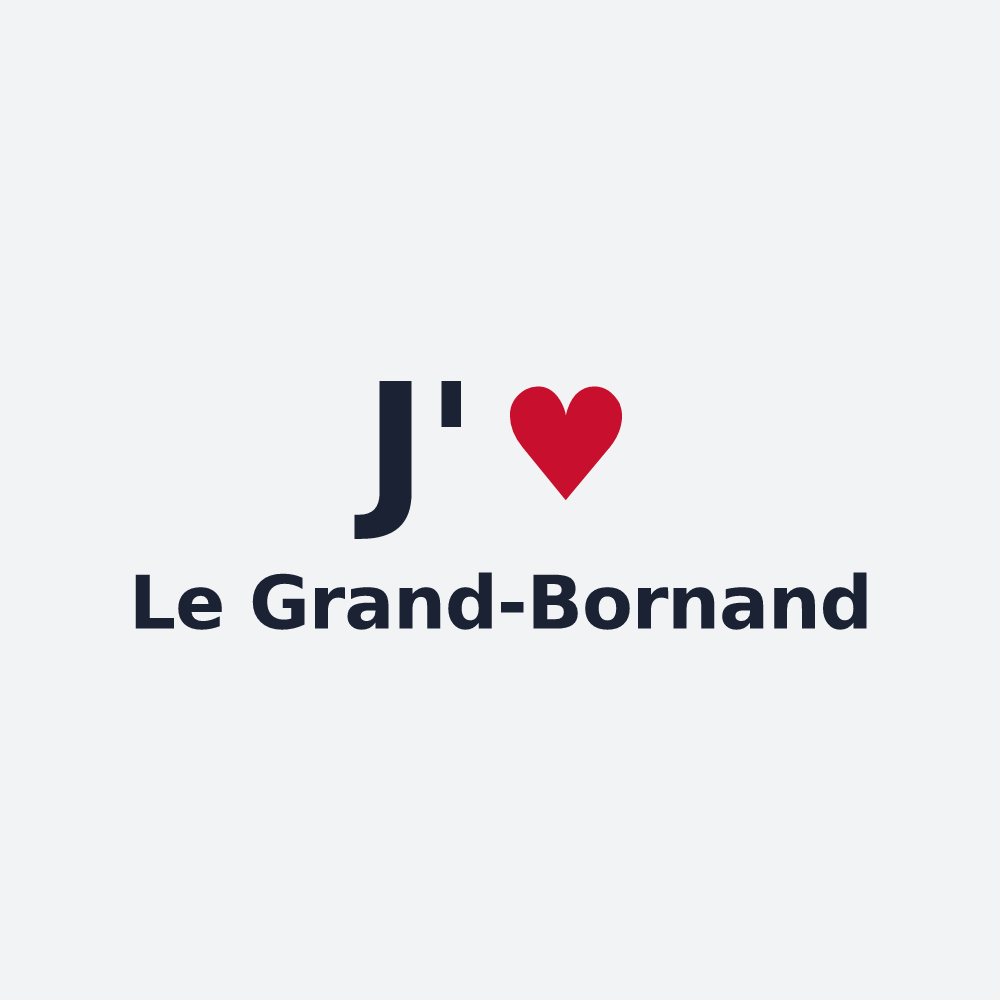 Poster personnalisé Le Grand-Bornand — design J'aime Le Grand-Bornand
