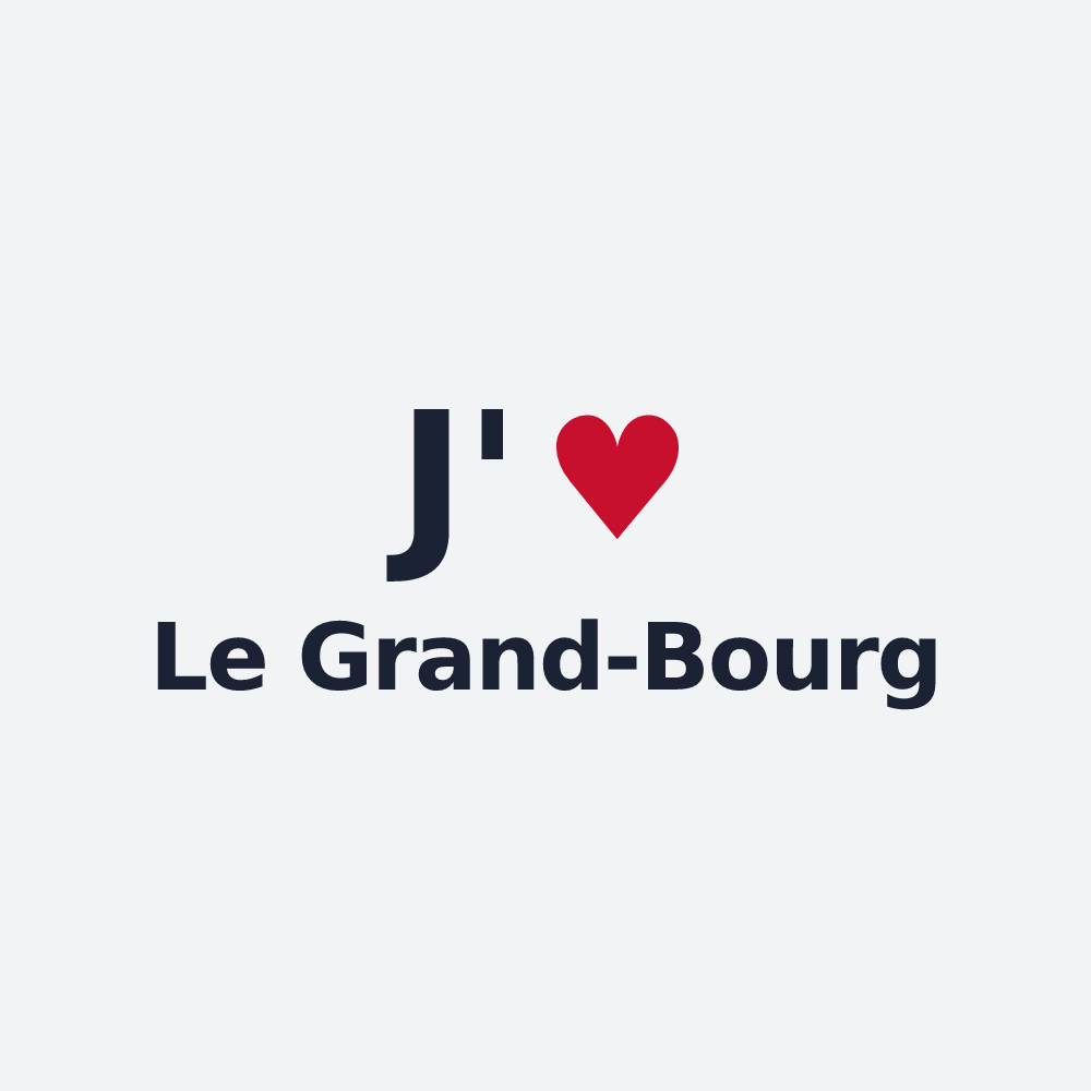 Poster personnalisé Le Grand-Bourg — design J'aime Le Grand-Bourg