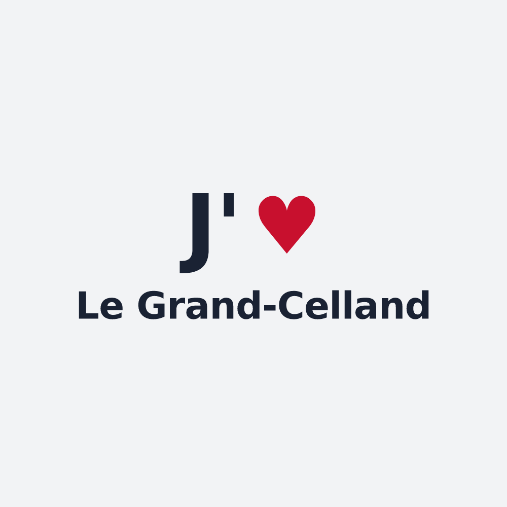 Poster personnalisé Le Grand-Celland — design J'aime Le Grand-Celland