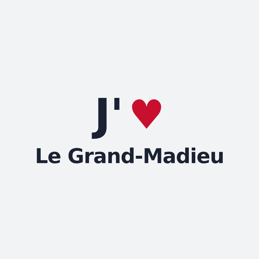 Poster personnalisé Le Grand-Madieu — design J'aime Le Grand-Madieu