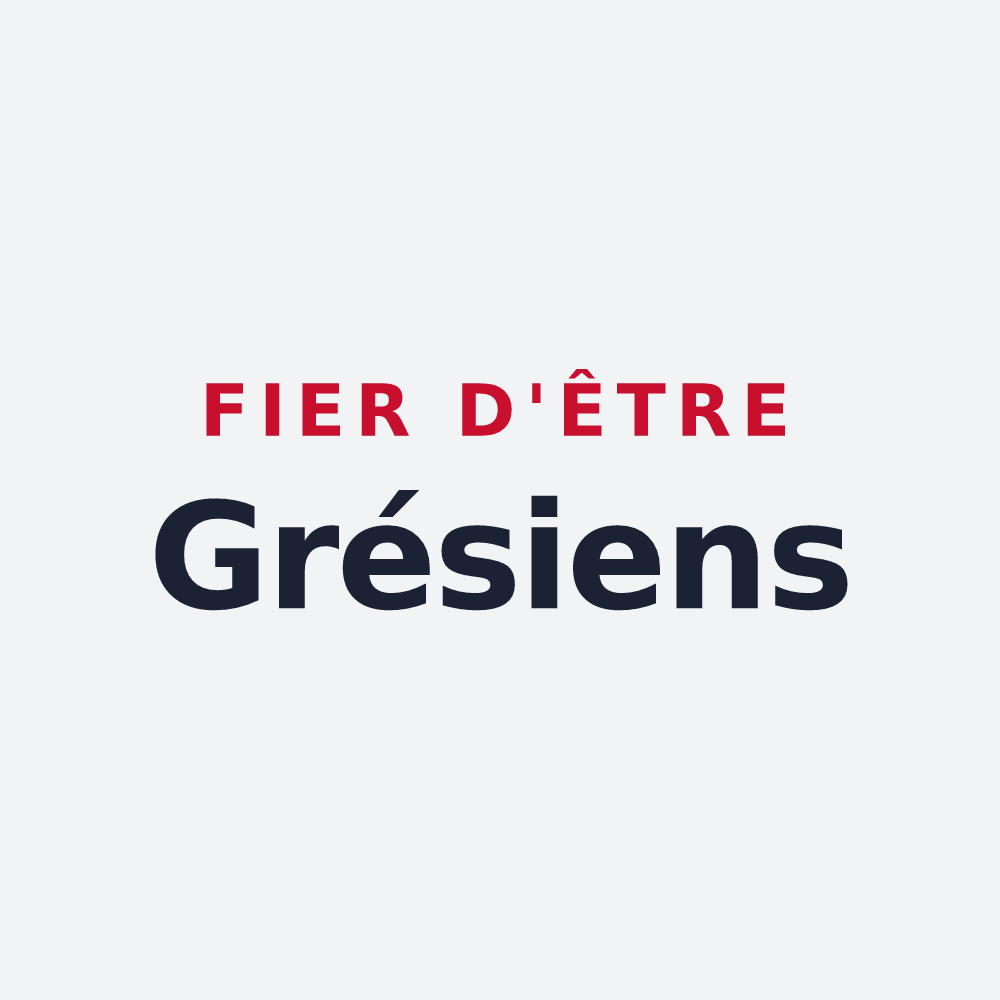 Poster « Fier d'être Grésiens » — design pour Le Grès