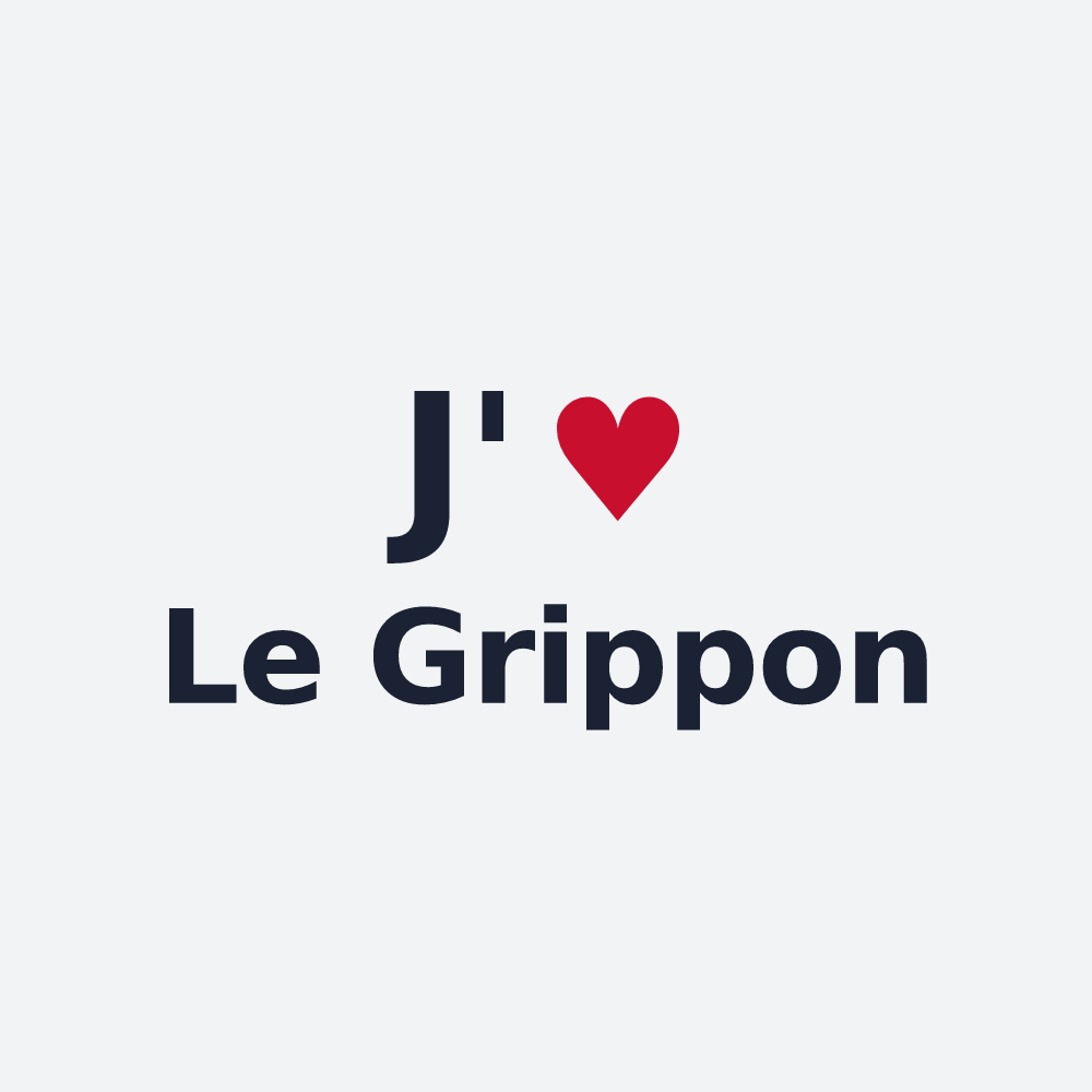 Poster personnalisé Le Grippon — design J'aime Le Grippon