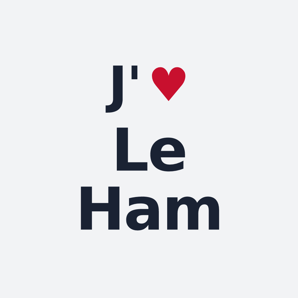 Poster personnalisé Le Ham — design J'aime Le Ham