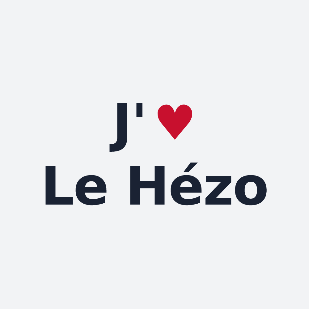 Poster personnalisé Le Hézo — design J'aime Le Hézo
