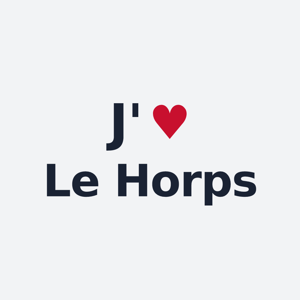 Poster personnalisé Le Horps — design J'aime Le Horps
