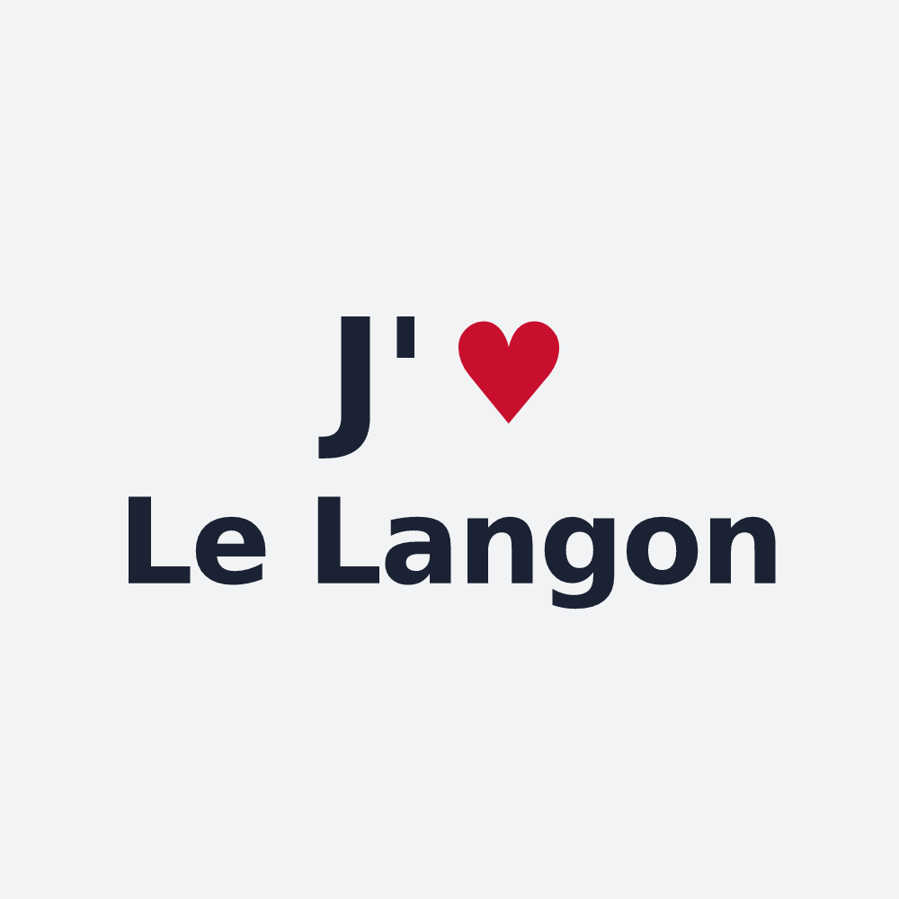 Poster personnalisé Le Langon — design J'aime Le Langon