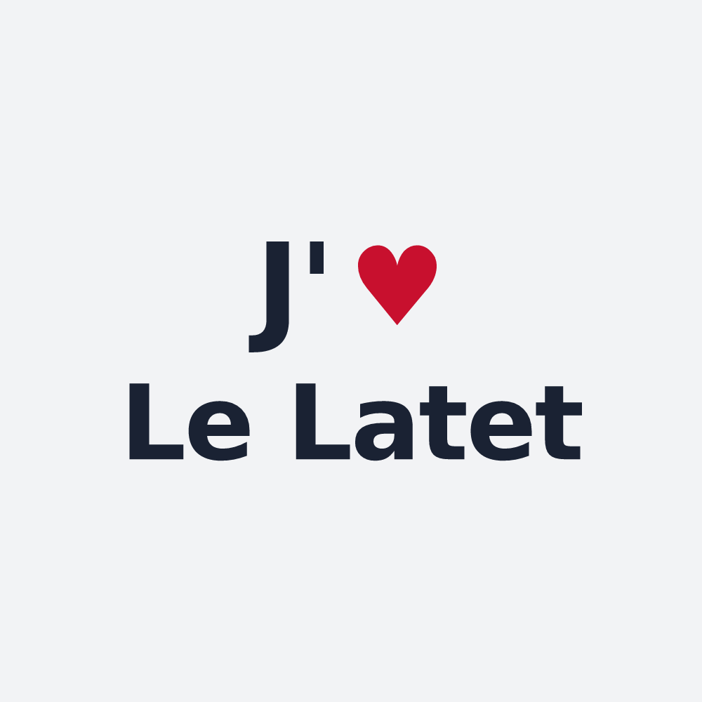 Poster personnalisé Le Latet — design J'aime Le Latet