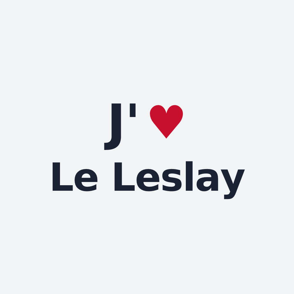 Poster personnalisé Le Leslay — design J'aime Le Leslay
