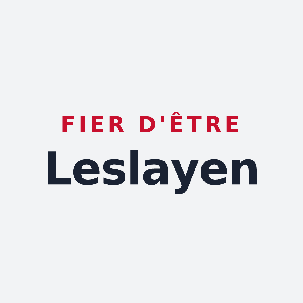 Poster « Fier d'être Leslayen » — design pour Le Leslay