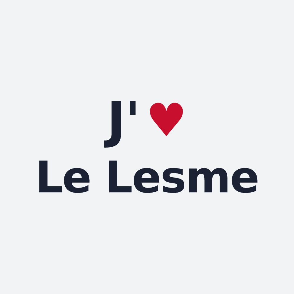 Poster personnalisé Le Lesme — design J'aime Le Lesme