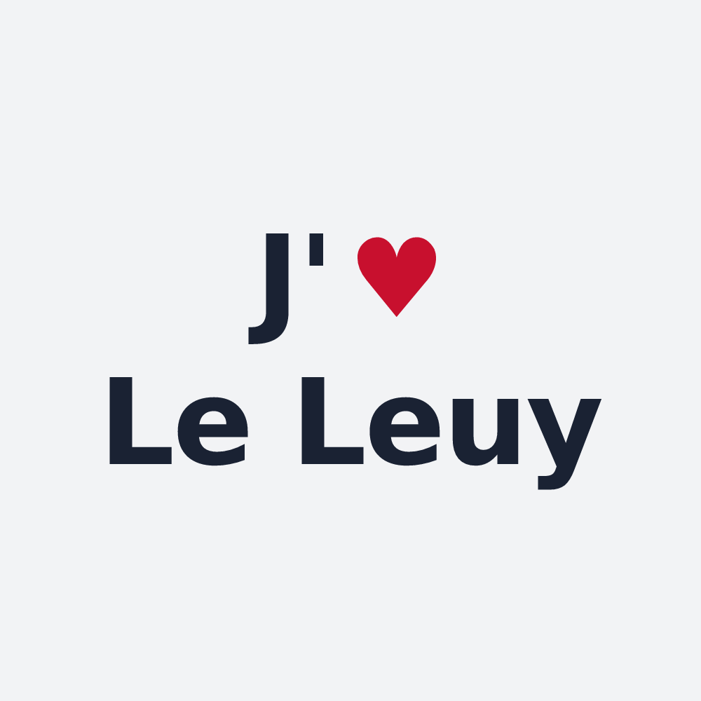 Poster personnalisé Le Leuy — design J'aime Le Leuy