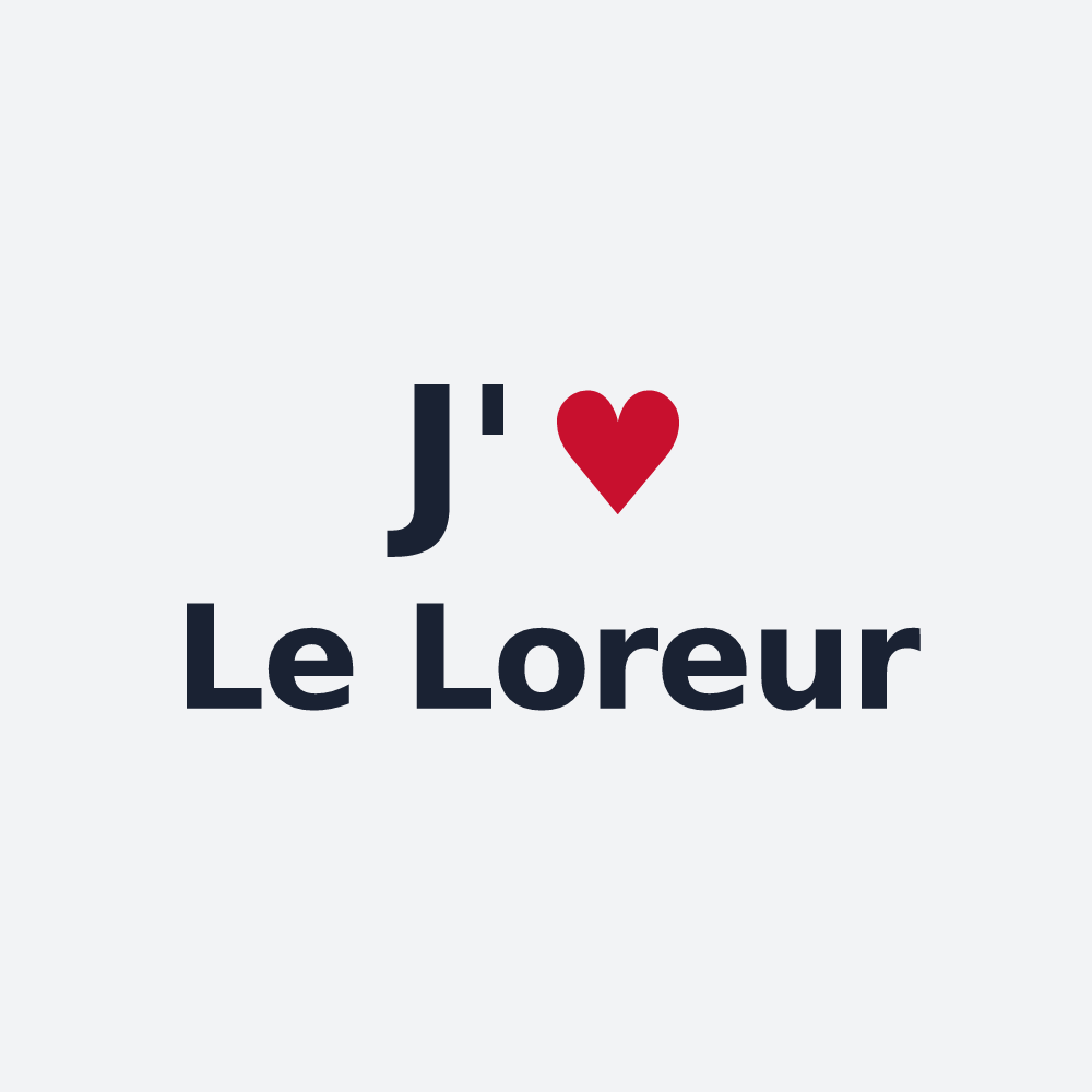 Poster personnalisé Le Loreur — design J'aime Le Loreur