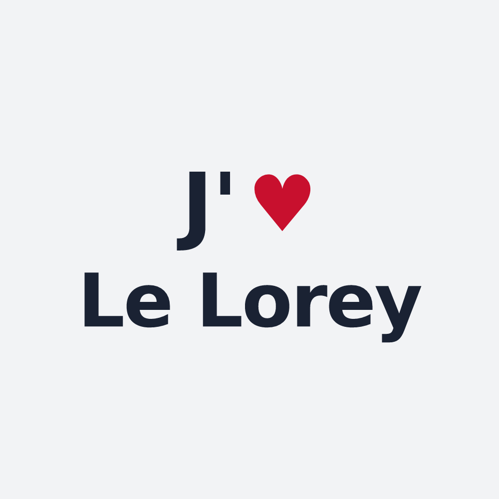 Poster personnalisé Le Lorey — design J'aime Le Lorey