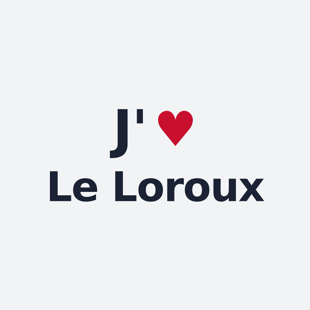 Poster personnalisé Le Loroux — design « J'aime Le Loroux » imprimé sur le poster