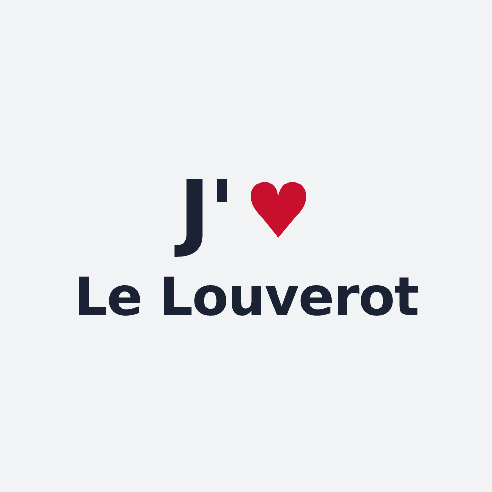 Poster personnalisé Le Louverot — design J'aime Le Louverot